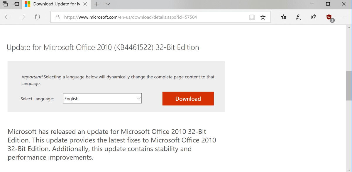 Microsoft office 2010 language pack